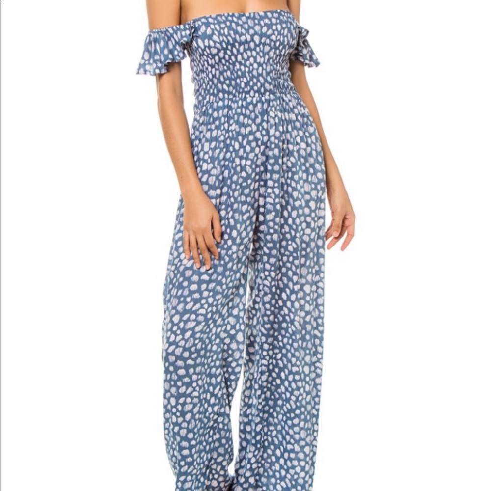 Jumpsuit cover up off the shoulder